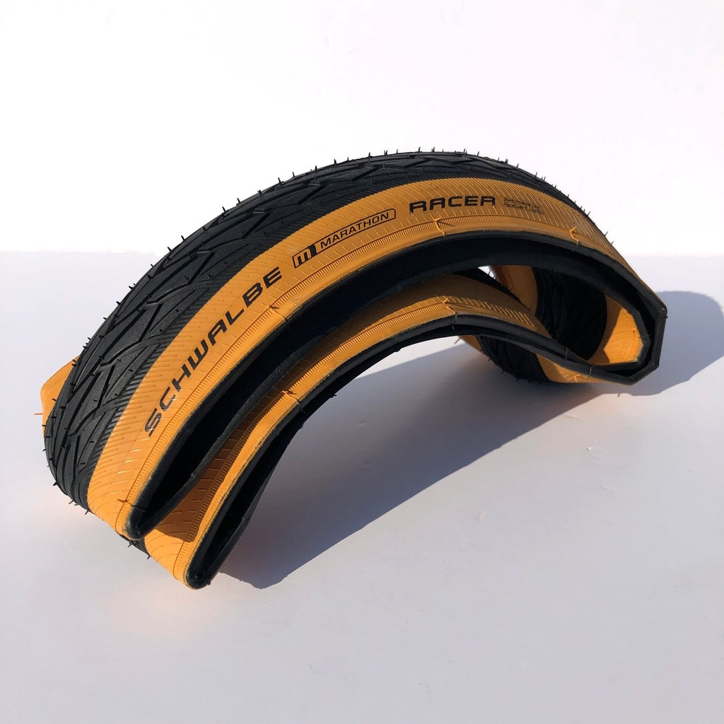 Schwalbe Marathon Racer 16 inch tan wall tyre