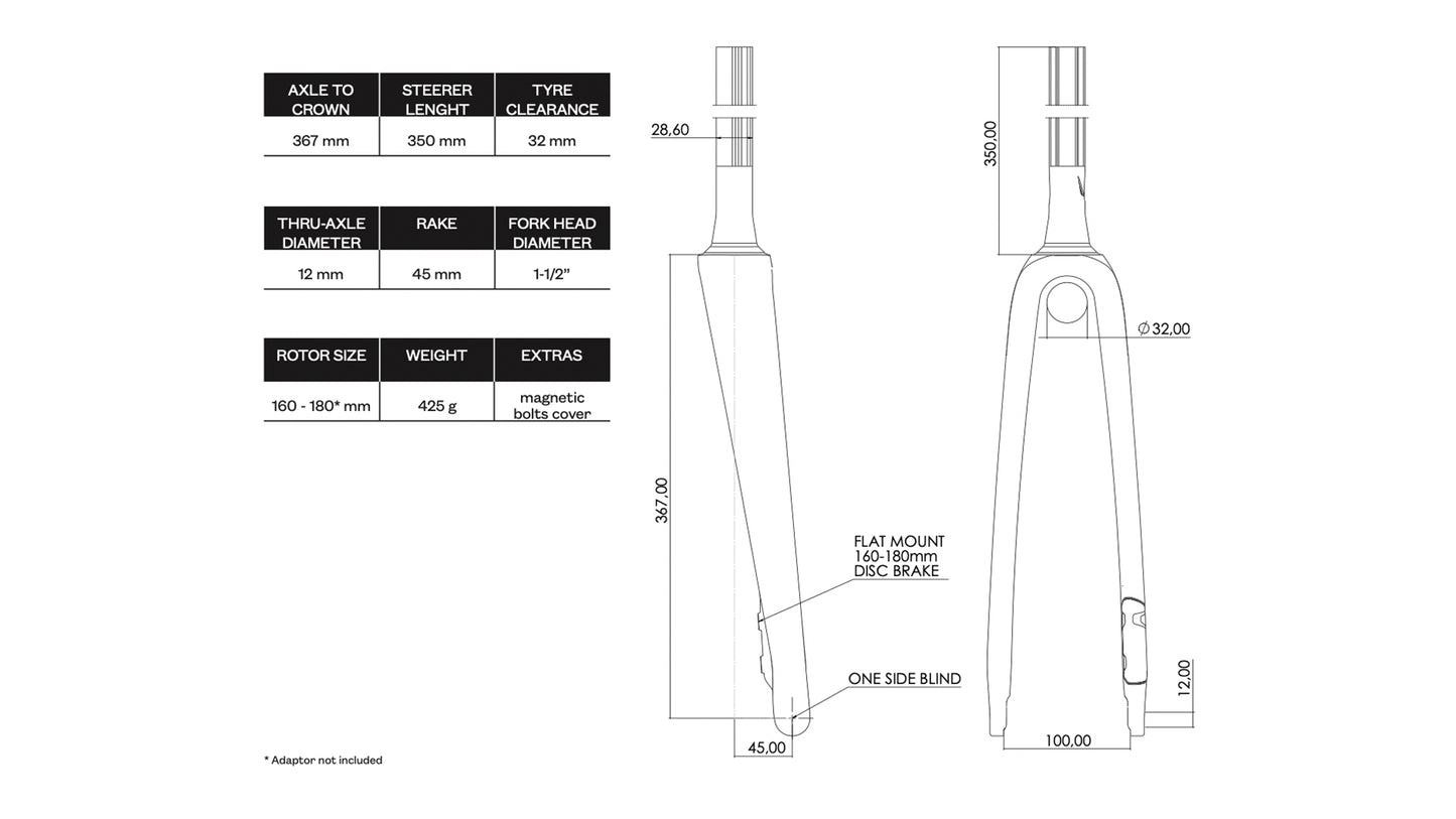 Futura Trefoil Road Fork 1.5" - RTP