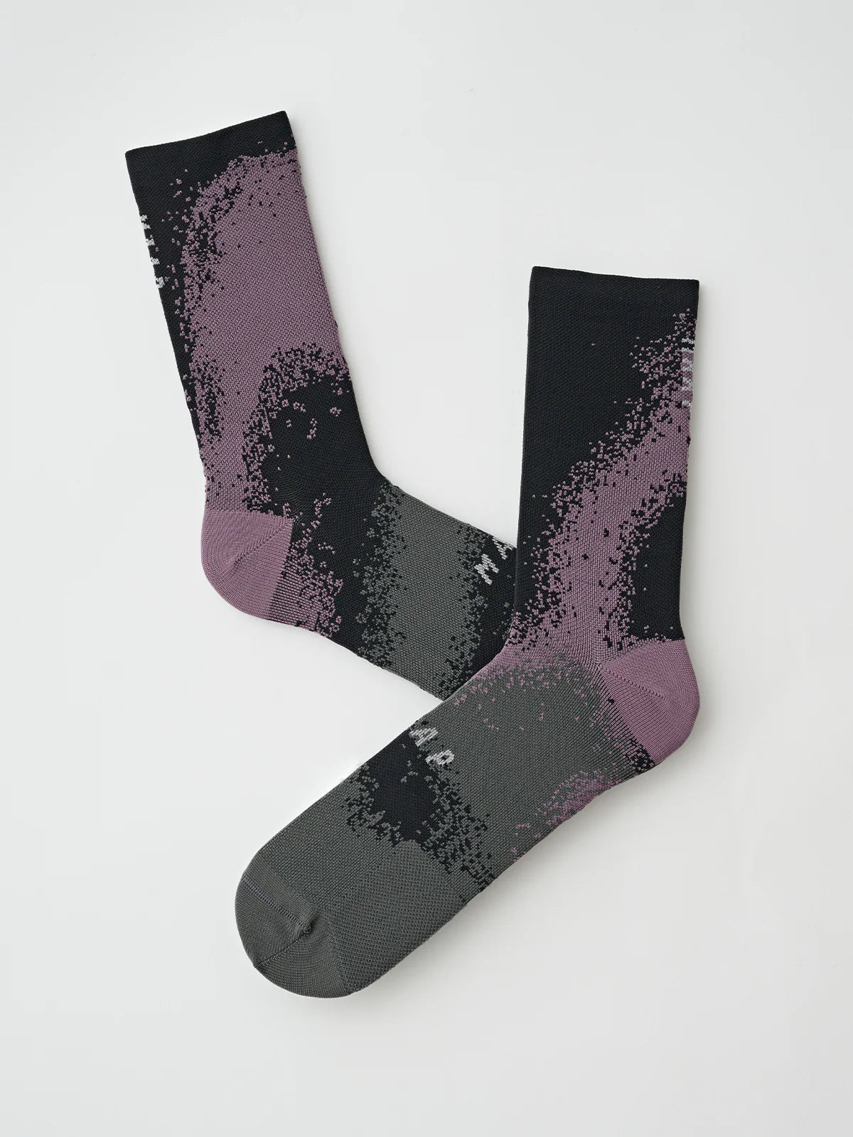 Blurred Out Sock- Black Mix