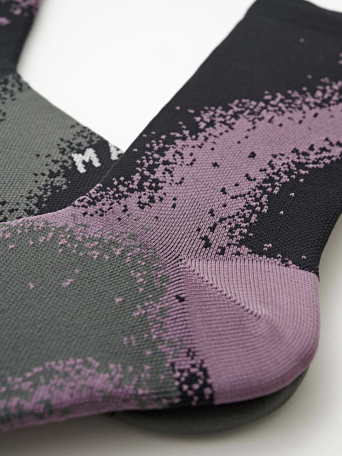 Blurred Out Sock- Black Mix