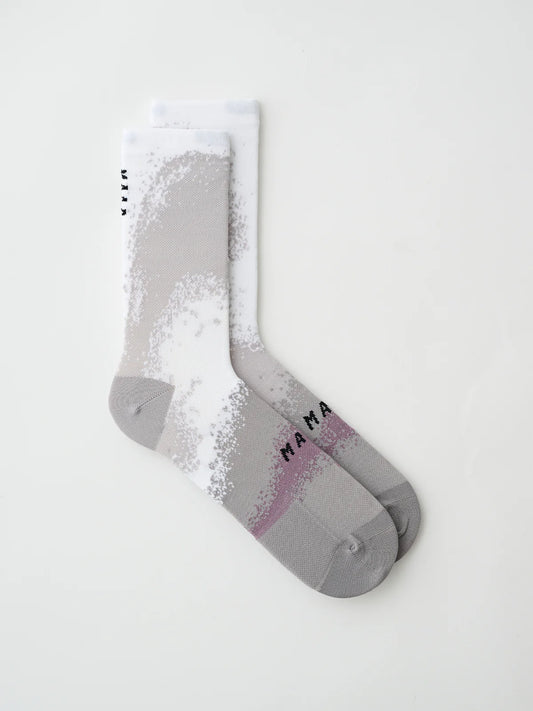 Blurred Out Sock-White Mix