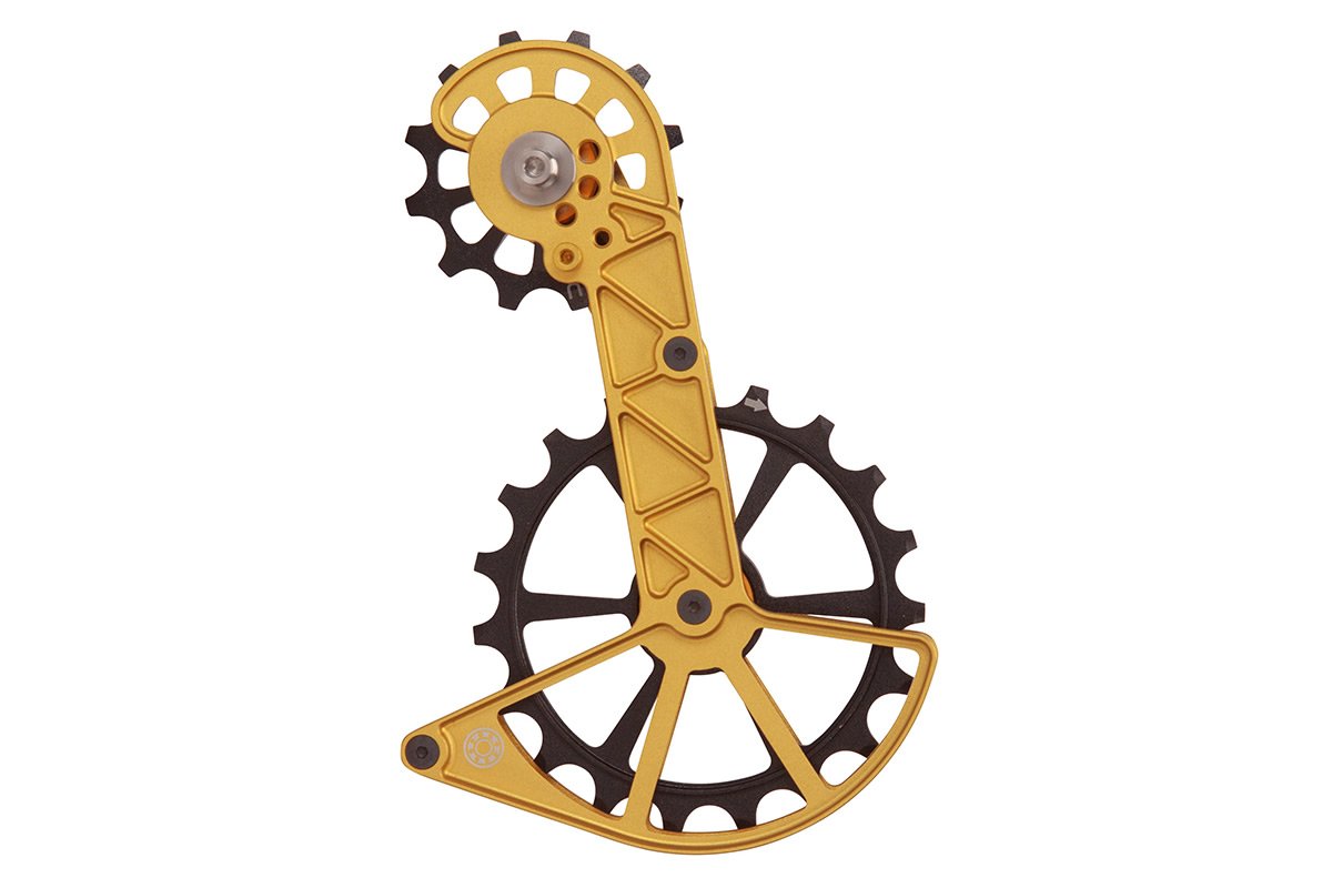 Kolossos Oversized Derailleur Cage for Shimano GRX and Ultegra RX800 - Midas Gold